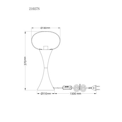 Globo - Pöytävalaisin 1xE14/25W/230V mattakromi