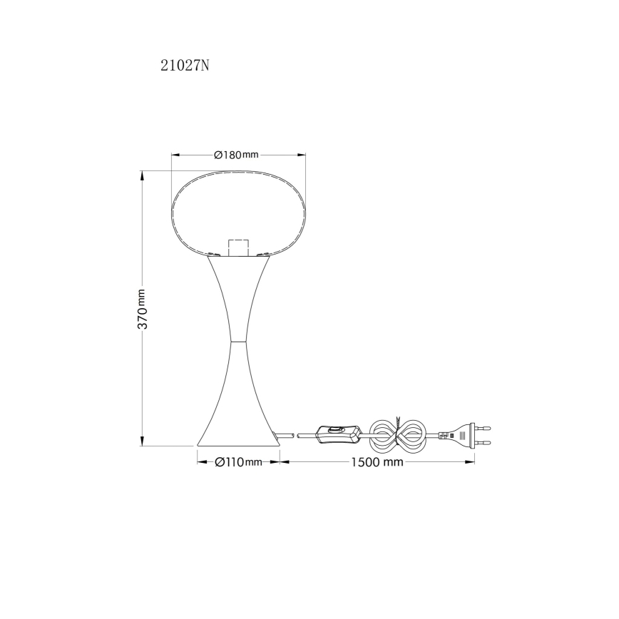 Globo - Pöytävalaisin 1xE14/25W/230V mattakromi