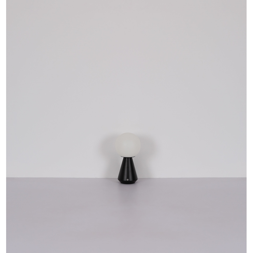 Globo - LED-säädettävä kosketuspöytävalaisin ulkokäyttöön LED/1,5W/5V 3000/4500/6500K 1800 mAh IP41 musta