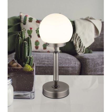 Globo - LED Himmennettävä ladattava kosketuspöytävalaisin LED/2,5W/5V 1800mAh 2700/4000/6500K antrasiitti