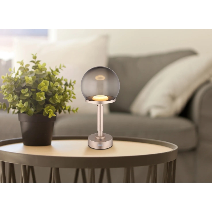 Globo - LED Himmennettävä ladattava kosketuspöytävalaisin LED/2,5W/5V 1800mAh 2700/4000/6500K Ruusukulta