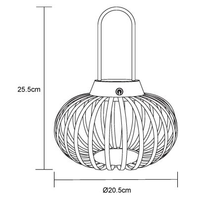 Globo - LED-himmennettävä kosketusohjattu ladattava pöytälamppu LED/1W/3,7V 1500 mAh