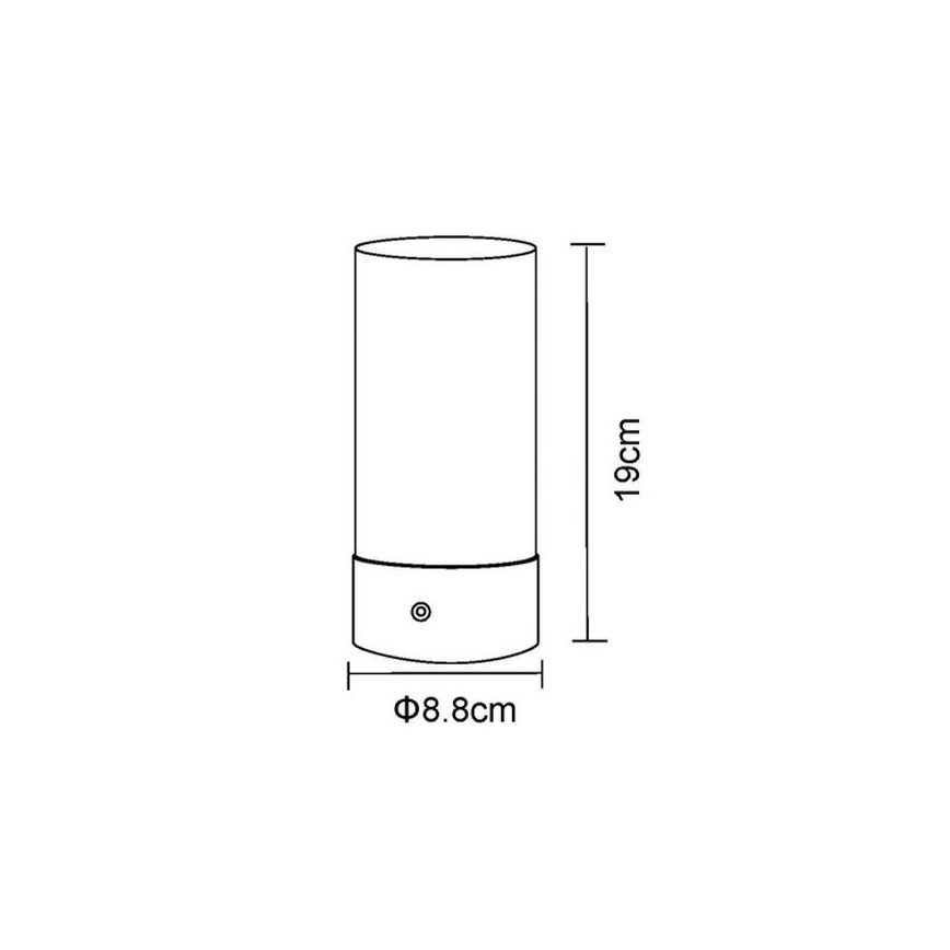 Globo - LED RGBW himmennettävä kosketusohjattu ulkokäyttöön tarkoitettu pöytävalaisin LED/1,8W/5V 1500 mAh IP44 mattakromi