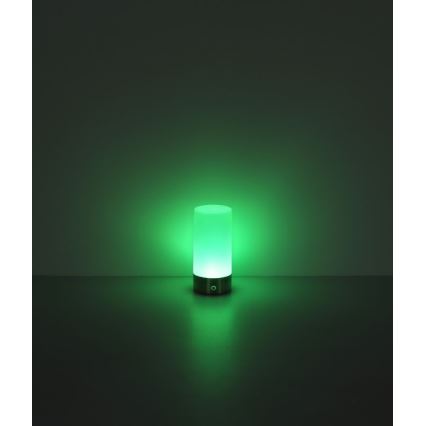 Globo - LED RGBW himmennettävä kosketusohjattu ulkokäyttöön tarkoitettu pöytävalaisin LED/1,8W/5V 1500 mAh musta