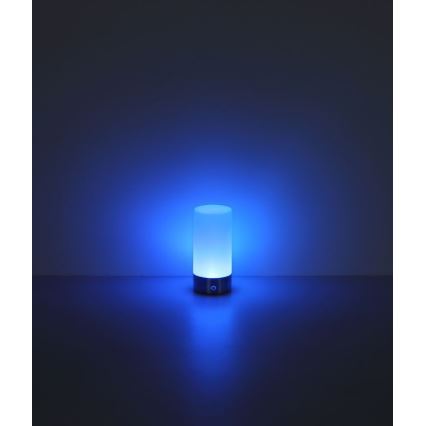 Globo - LED RGBW himmennettävä kosketusohjattu ulkokäyttöön tarkoitettu pöytävalaisin LED/1,8W/5V 1500 mAh musta