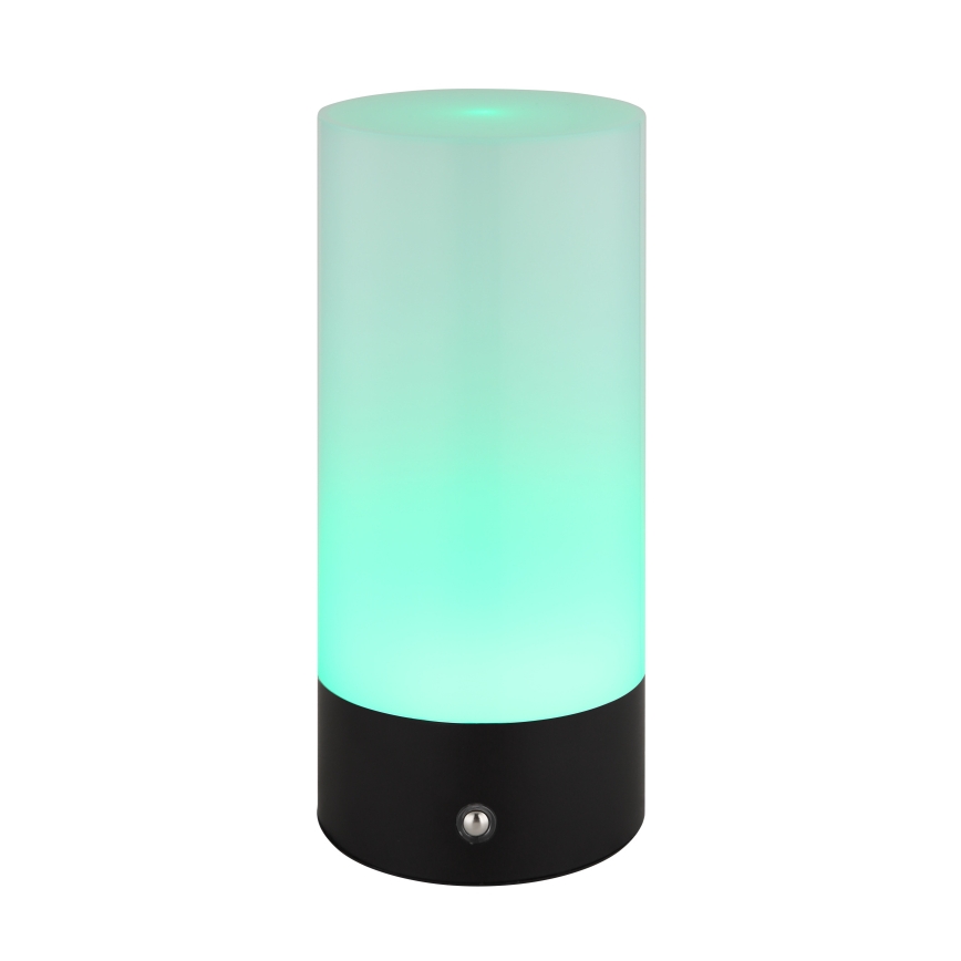 Globo - LED RGBW himmennettävä kosketusohjattu ulkokäyttöön tarkoitettu pöytävalaisin LED/1,8W/5V 1500 mAh musta