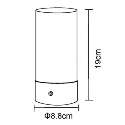 Globo - LED RGBW himmennettävä kosketusohjattu ulkokäyttöön tarkoitettu pöytävalaisin LED/1,8W/5V 1500 mAh musta