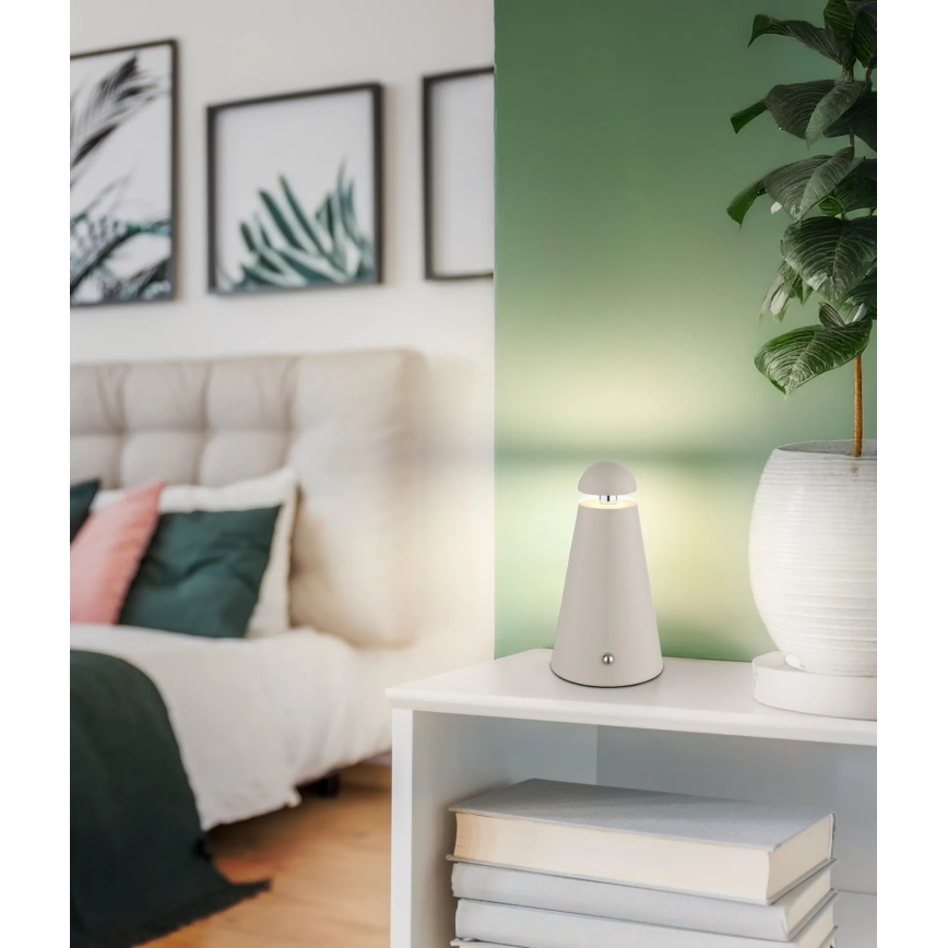 Globo - LED Himmennettävä kosketusohjattu ladattava pöytävalaisin LED/1,2W/5V 1200 mAh 2700/4500/6000K