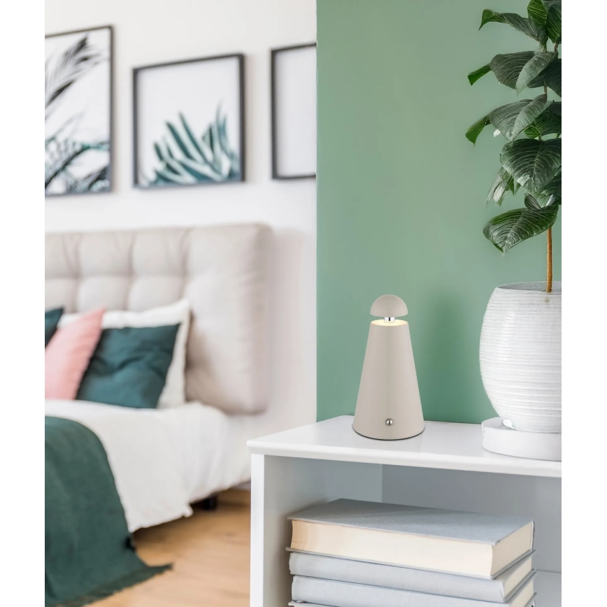 Globo - LED Himmennettävä kosketusohjattu ladattava pöytävalaisin LED/1,2W/5V 1200 mAh 2700/4500/6000K