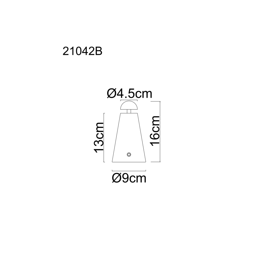 Globo - LED Himmennettävä kosketusohjattu ladattava pöytävalaisin LED/1,2W/5V 1200 mAh 2700/4500/6000K