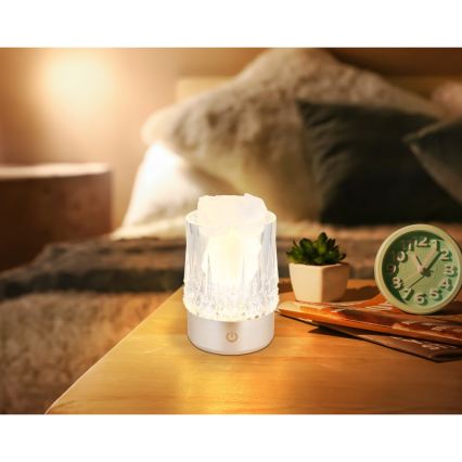 Globo - LED-himmennettävä kosketuspöytälamppu LED/1W/5V 3000K 1200 mAh hopea