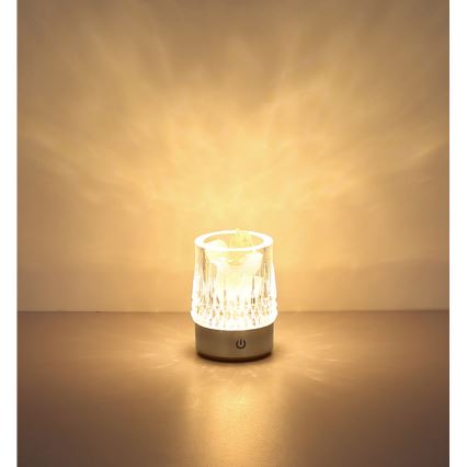 Globo - LED-himmennettävä kosketuspöytälamppu LED/1W/5V 3000K 1200 mAh hopea
