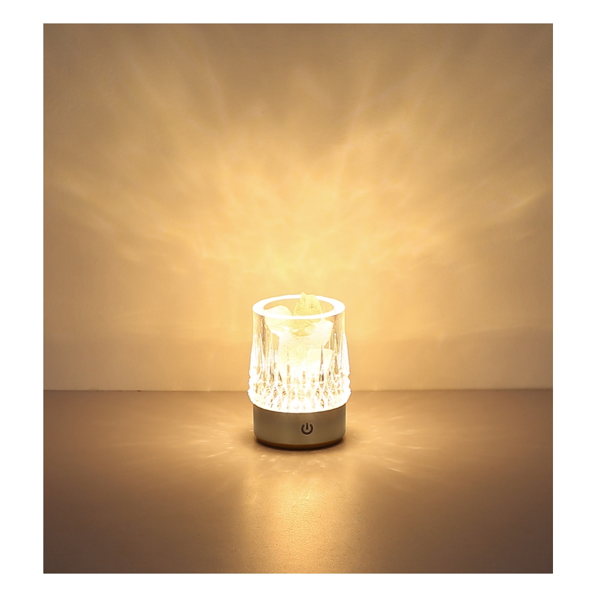 Globo - LED-himmennettävä kosketuspöytälamppu LED/1W/5V 3000K 1200 mAh hopea