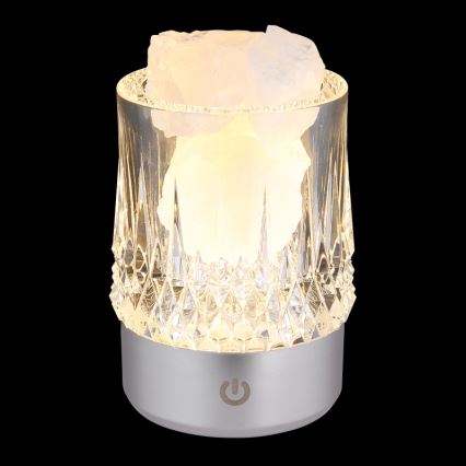 Globo - LED-himmennettävä kosketuspöytälamppu LED/1W/5V 3000K 1200 mAh hopea