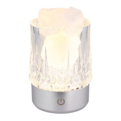 Globo - LED-himmennettävä kosketuspöytälamppu LED/1W/5V 3000K 1200 mAh hopea