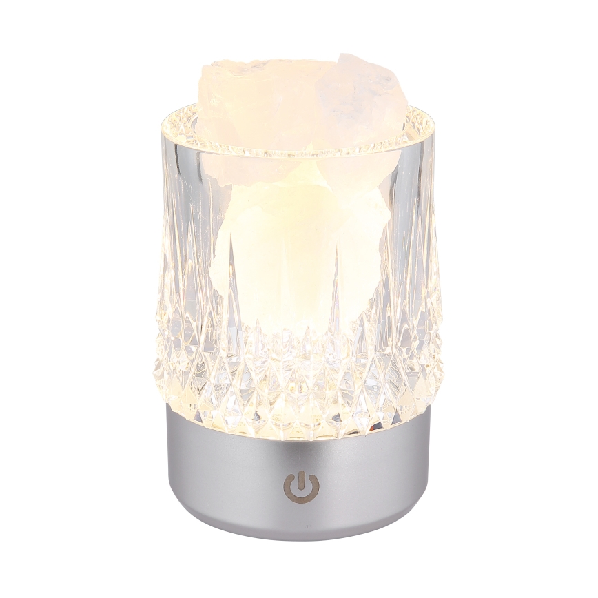 Globo - LED-himmennettävä kosketuspöytälamppu LED/1W/5V 3000K 1200 mAh hopea