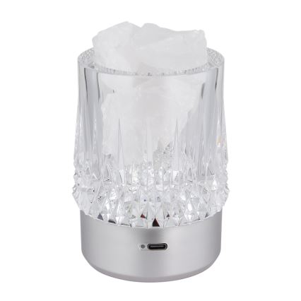 Globo - LED-himmennettävä kosketuspöytälamppu LED/1W/5V 3000K 1200 mAh hopea