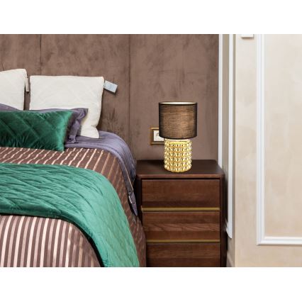 Globo - Pöytävalaisin 1xE14/40W/230V musta/kulta