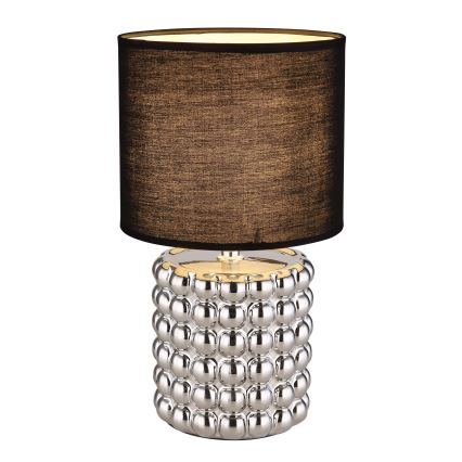 Globo - Pöytävalaisin 1xE14/40W/230V musta/hopea