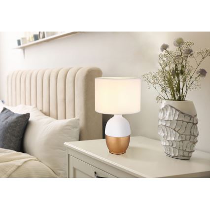 Globo - Pöytävalaisin 1xE14/40W/230V valkoinen