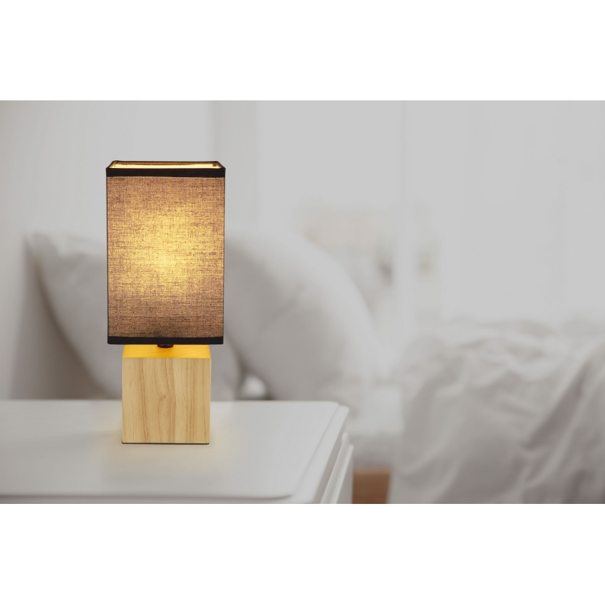 Globo - Pöytävalaisin 1xE27/7W/230V musta/ruskea