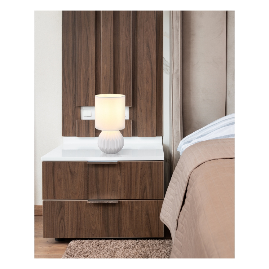 Globo - Pöytävalaisin 1xE14/40W/230V valkoinen