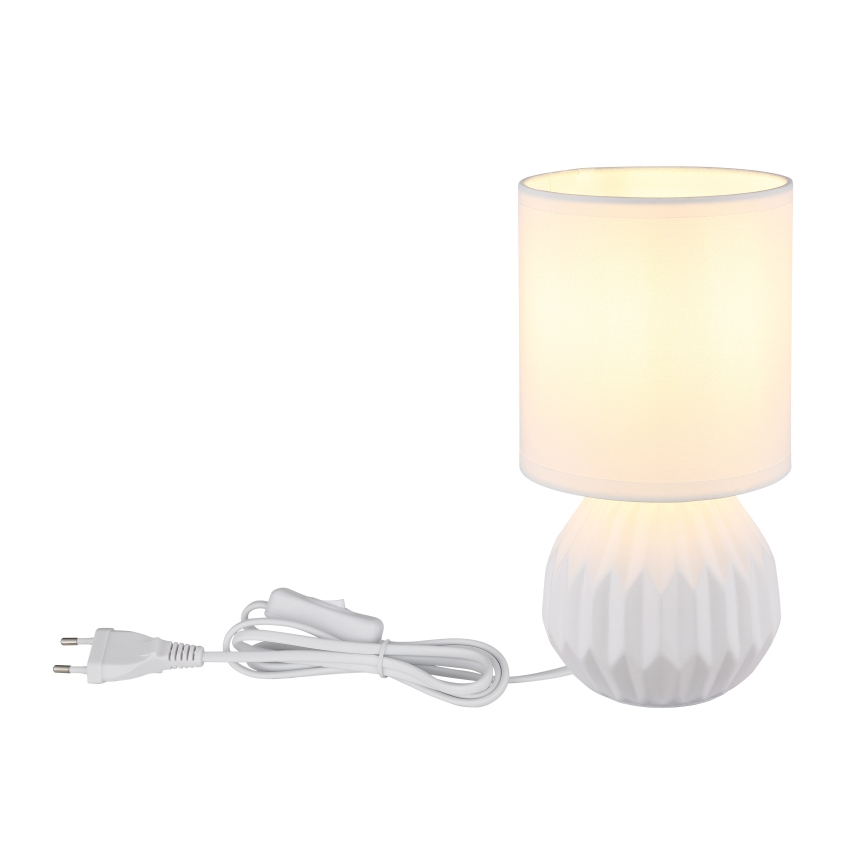 Globo - Pöytävalaisin 1xE14/40W/230V valkoinen
