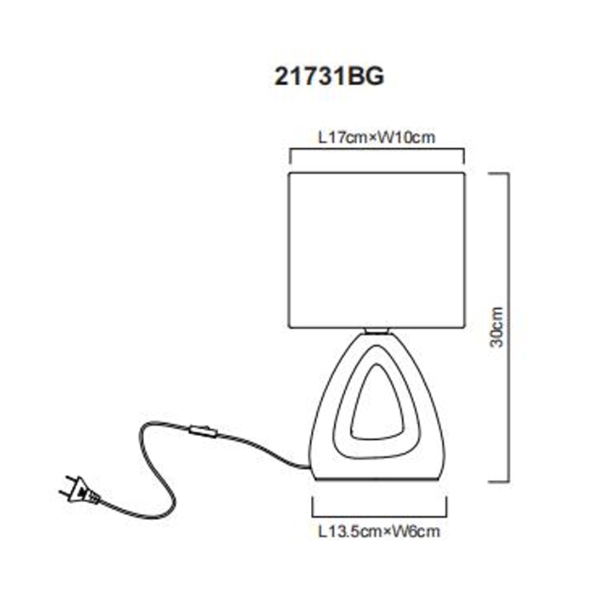 Globo - Pöytävalaisin 1xE14/40W/230V vihreä