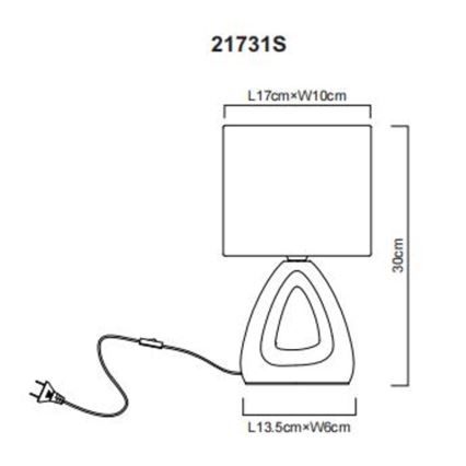 Globo - Pöytävalaisin 1xE14/40W/230V musta