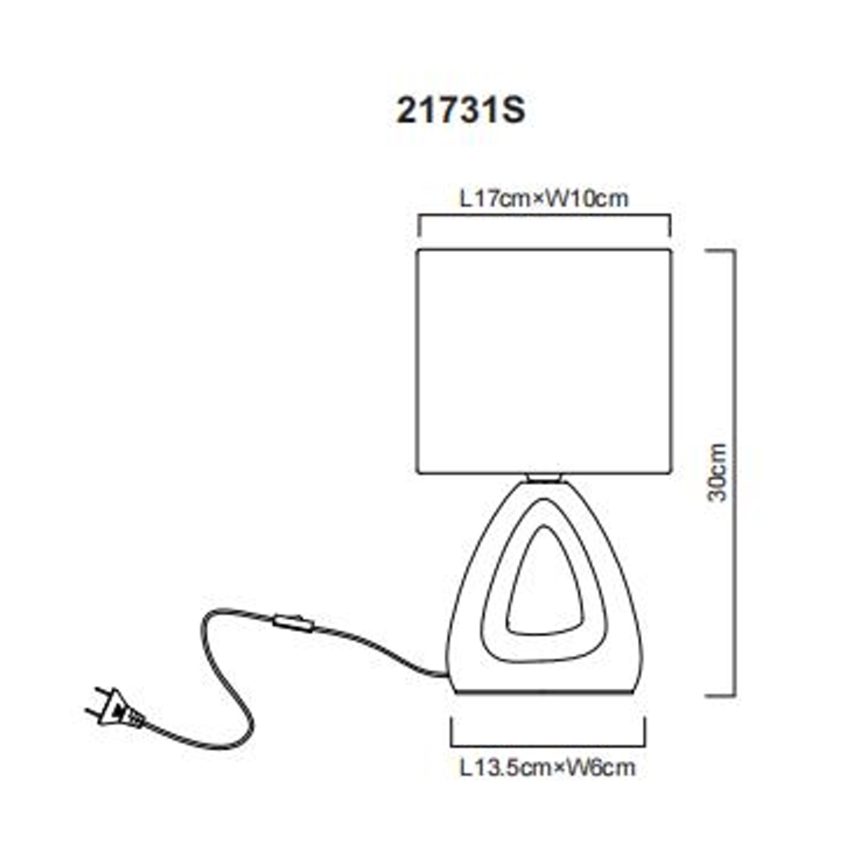 Globo - Pöytävalaisin 1xE14/40W/230V musta
