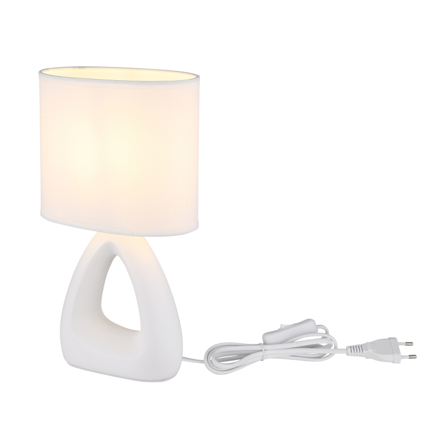 Globo - Pöytävalaisin 1xE14/40W/230V valkoinen