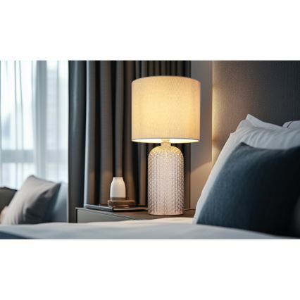 Globo - Pöytävalaisin 1xE27/60W/230V harmaa