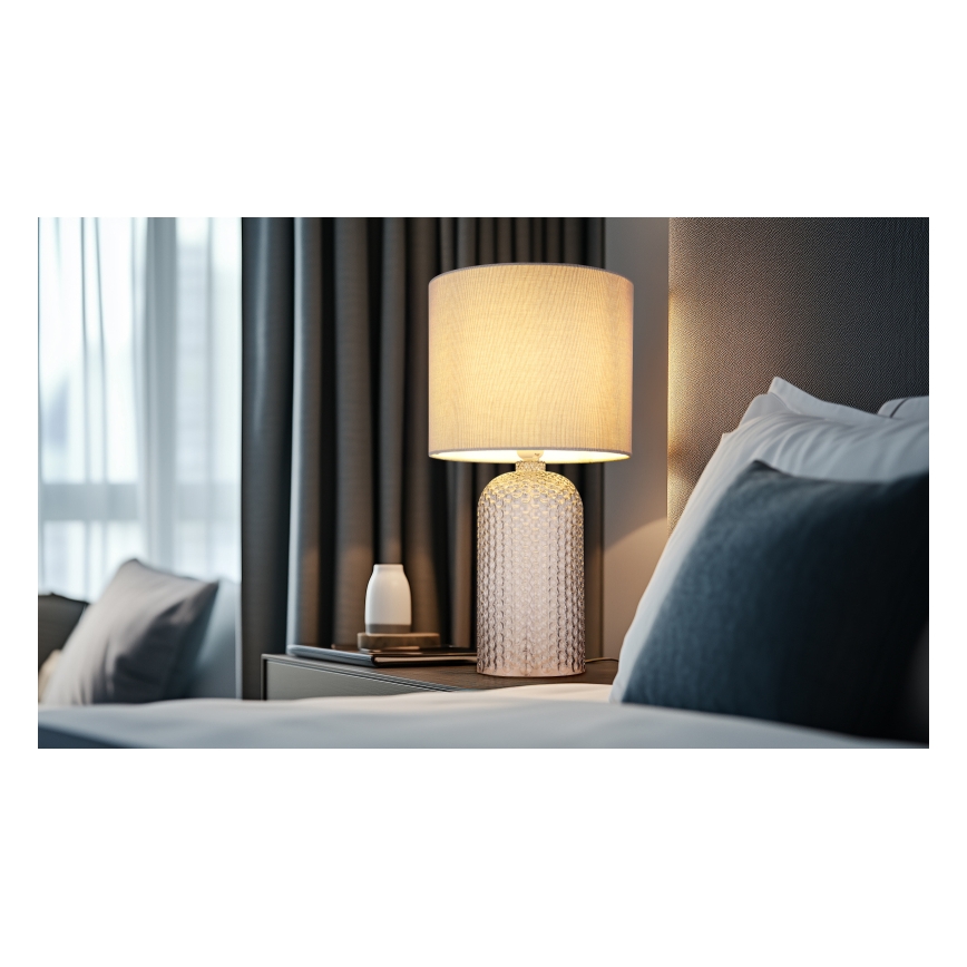 Globo - Pöytävalaisin 1xE27/60W/230V harmaa