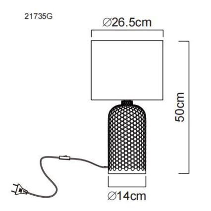 Globo - Pöytävalaisin 1xE27/60W/230V harmaa