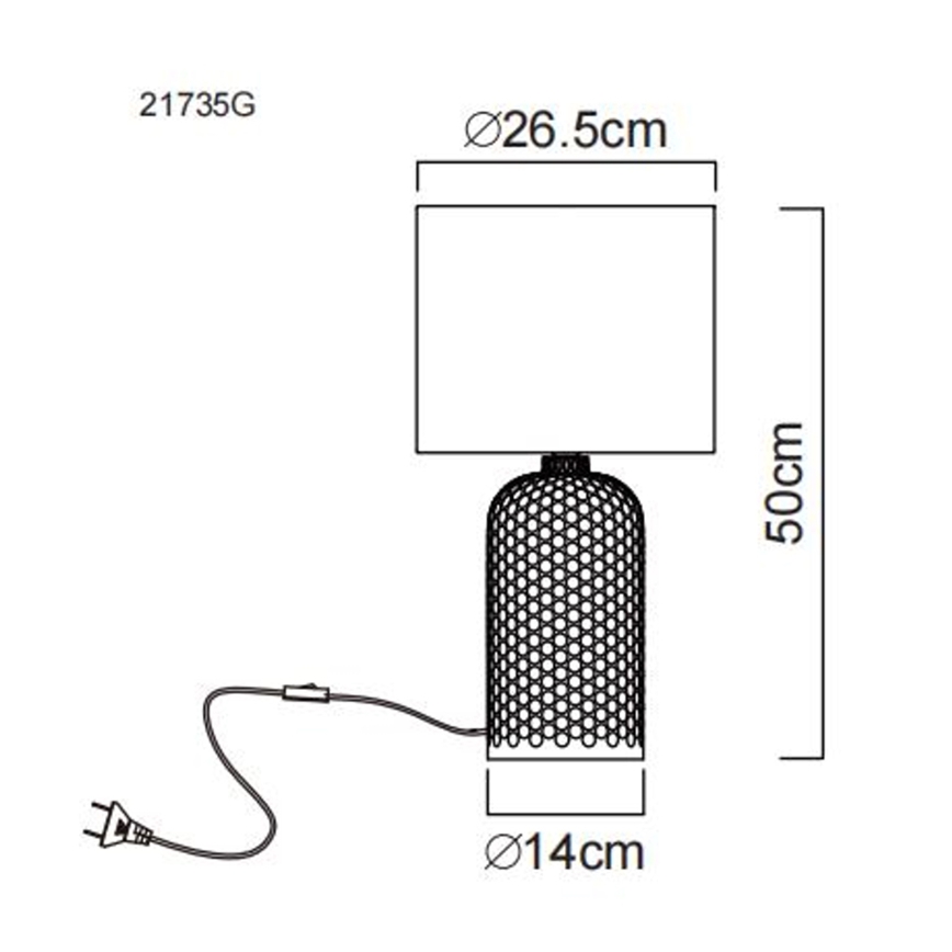 Globo - Pöytävalaisin 1xE27/60W/230V harmaa