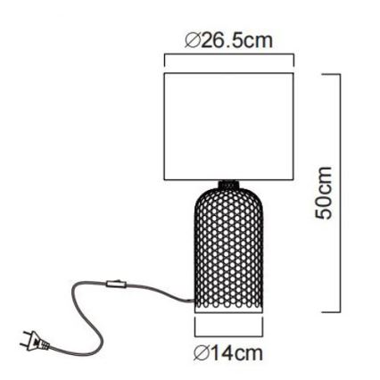 Globo - pöytälamppu 1xE27/60W/230V, punainen