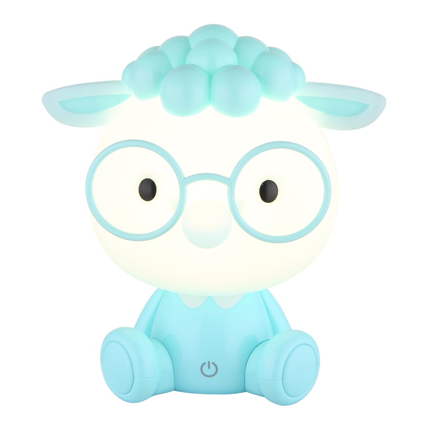 Globo - LED himmennettävä ladattava lasten yöpöytälamppu LED/1W/5V 500 mAh sininen