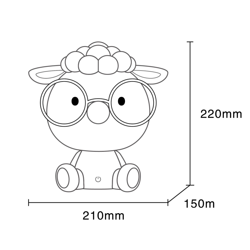 Globo - LED himmennettävä ladattava lasten yöpöytälamppu LED/1W/5V 500 mAh sininen