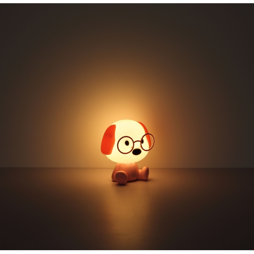 Globo - LED himmennettävä ladattava lasten yöpöytälamppu LED/1W/5V 500 mAh vaaleanpunainen