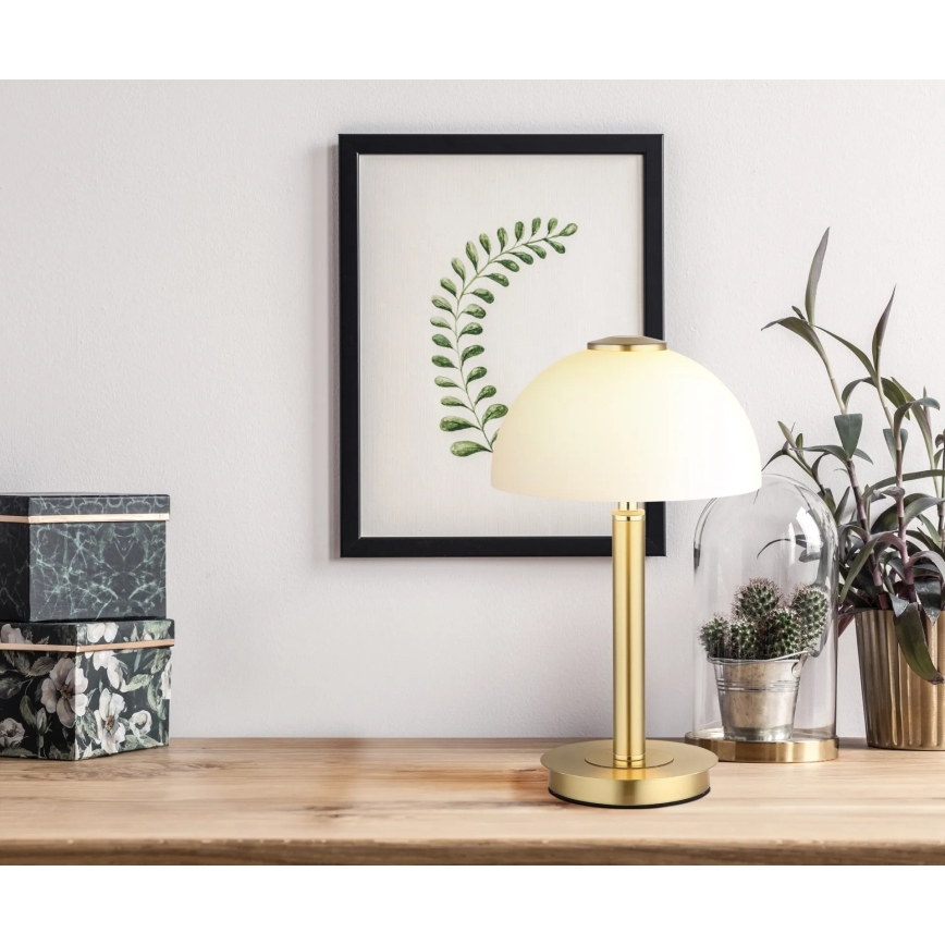 Globo - LED himmennettävä kosketusohjattu pöytälamppu LED/7W/230V 3000K messinki