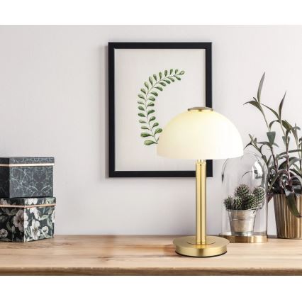 Globo - LED himmennettävä kosketuskäyttöinen pöytälamppu LED/7W/230V 3000K messinki