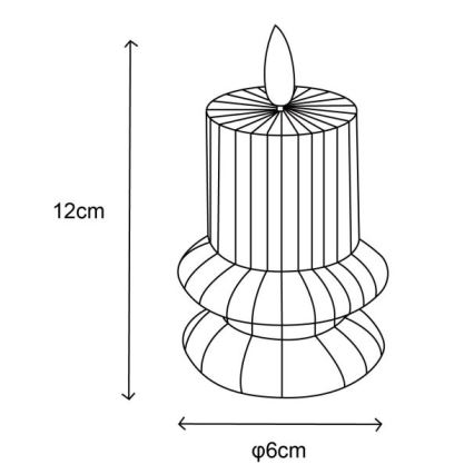 Globo - SETTI 2x LED-kynttilä LED/0,06W/3V 1xCR2032 210 mAh