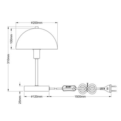 Globo - pöytälamppu 1xE14/40W/230V musta