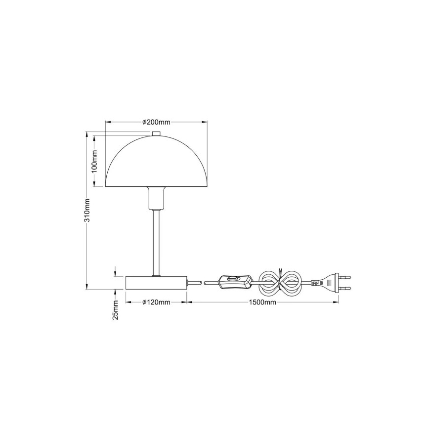 Globo - pöytälamppu 1xE14/40W/230V musta