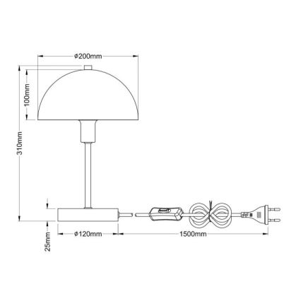Globo - Pöytälamppu 1xE14/40W/230V