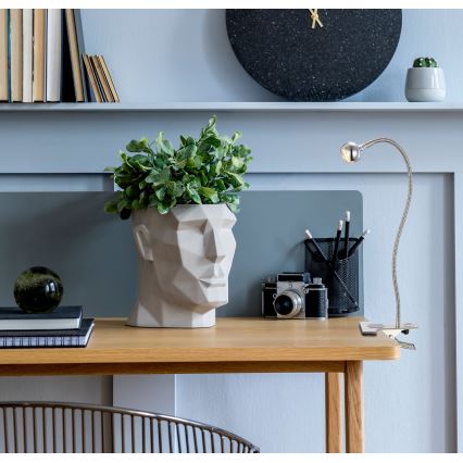 Globo - LED joustava lukulamppu klipsillä LED/3W/230V mattakromi