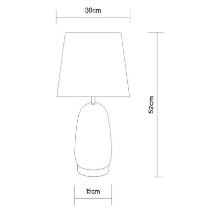 Globo - Pöytälamppu 1xE27/40W/230V valkoinen/hopea