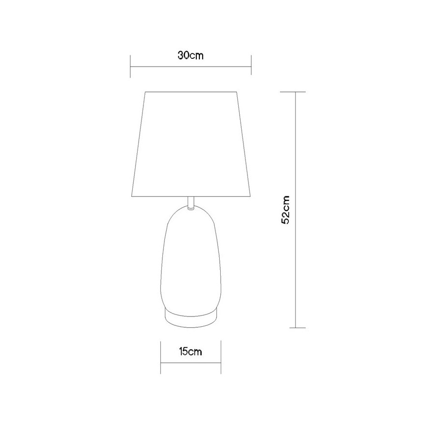 Globo - Pöytälamppu 1xE27/40W/230V valkoinen/hopea