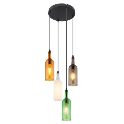 Globo - Kattokruunu narulla 4xE27/8W/230V