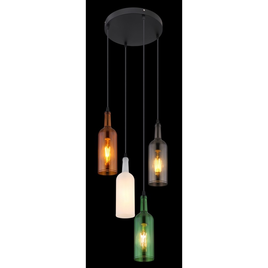 Globo - Kattokruunu narulla 4xE27/8W/230V
